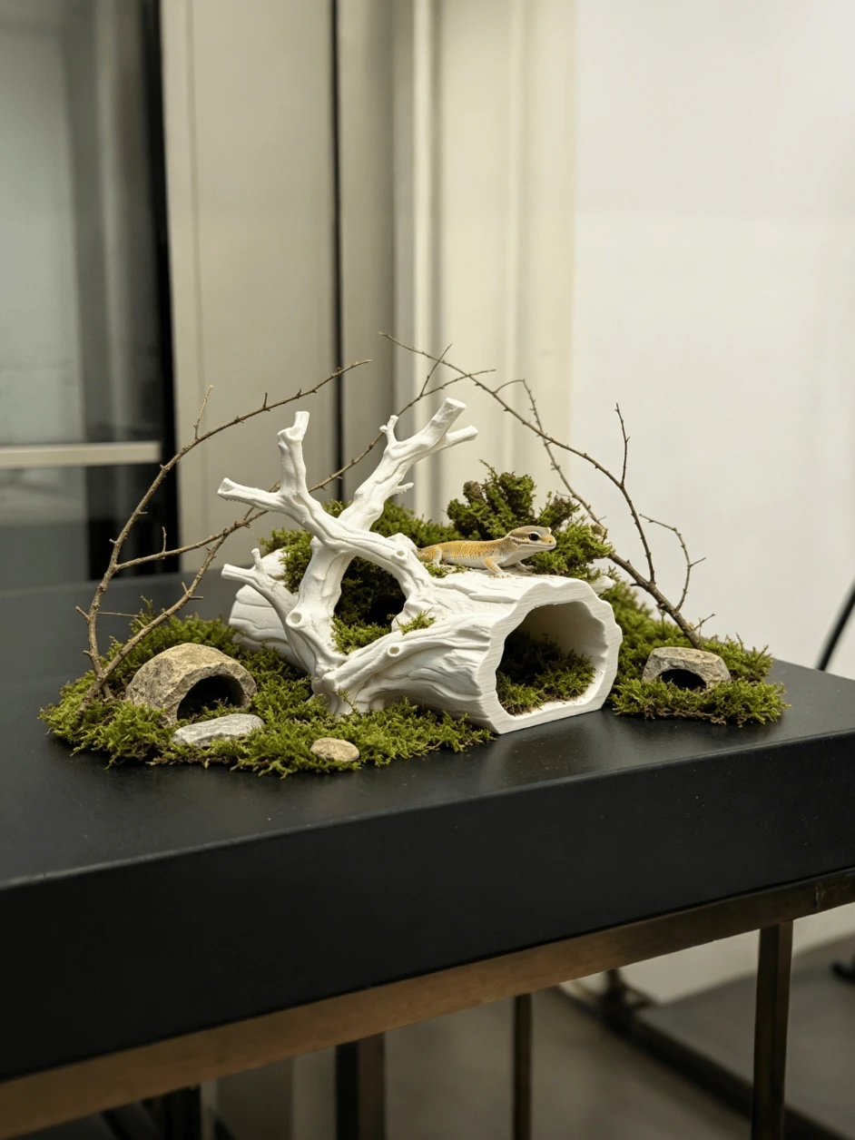 Gecko Hideout / Reptile Hide / Rainforest Decor / Driftwood Shelter / Terrarium Accessories / Vivarium Decor / Lizard Habitat / Reptile Tank Landscaping