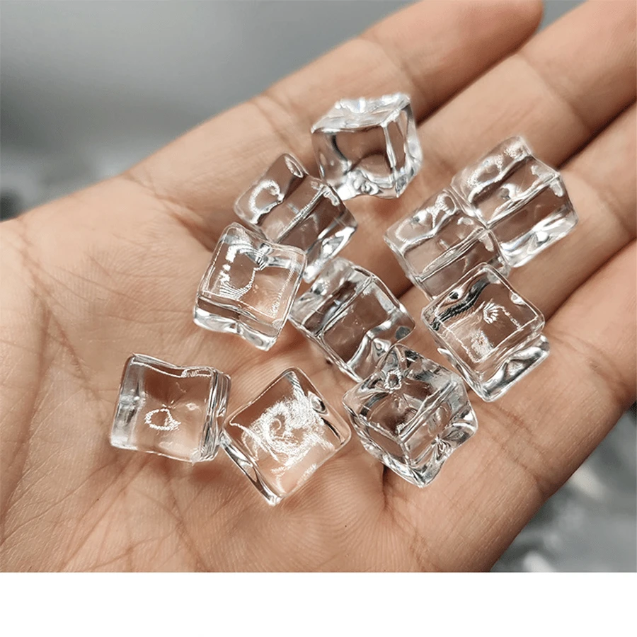 30pcs Clear Acrylic Ice Cube Decorations For Decor, Photography Props, DIY Crafts, Party Favors, Gift Bag Fillers - Multicolor - View 1