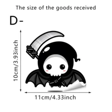 1/4 miếng nhãn dán Halloween hình đầu lâu cho bình nhiên liệu, laptop, xe máy, cửa sau ô tô, cản xe ô tô - Hình dán đầu lâu - Xem 14