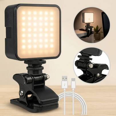 Luz Led Iluminação Rgb Fotográfica Noturna Celular e Notebook