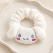 Miniso Sanrio Cinnamoroll 主題絨毛化妝髮圈，優質柔軟布料溫柔護髮，適合返校季洗臉、敷面膜與瑜珈使用，彈性舒適美學設計 - 白色 - 查看 6