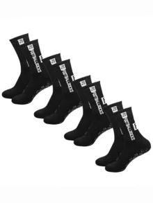 1/3/6 pares de calcetines de fútbol/fútbol para hombres y unisex, hasta el tobillo, antideslizantes, duraderos y cómodos para entrenamiento diario, calcetines de otoño - Blanco y Negro - Ver 2