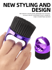 Professional Barber Cleaning Brush With Soft Bristles Neck Hair Dusting Tool For Hair Salons And Home Use Durable Handle - Multicolor - View 15