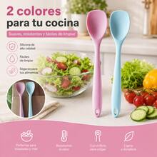 Silicone Salad Spoon, Flexible And Durable, Easy To Clean For Kitchen - View 1