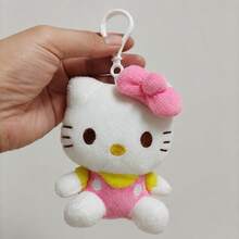 Hasbro 1pc Sanrio Hello Kitty Plush Doll 10cm, 3 Colors Available, KT Cat Pendant, Bag Decoration, Collectible Accessory, Backpack Charm, Holiday Gift - Multicolor - View 13