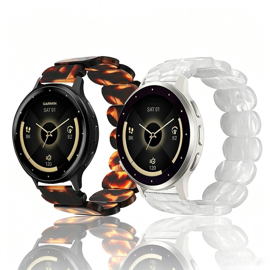 18mm 20mm 22mm 彈性樹脂手錶錶帶，相容於 Galaxy Watch7 6 5 4 40mm 44mm/6 Classic/4 Classic 43mm 47mm，智慧手錶替換錶帶手鍊，相容於 Watch/ Watch/ Watch/ Watch，精緻女性手錶配件
