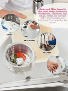 500pcs/300pcs/200pcs/100pcs Colador de fregadero de cocina, cuenco para lavar verduras, fregadero para lavar platos, rejilla de filtración doméstica, rejilla de drenaje, filtro de fregadero, cuenco para verduras, limpieza de piscina, rejilla a prueba de fugas, estilo de bolsillo, rejilla de drenaje de piso - Multicolor - Ver 9