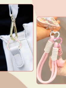 20/10 buah Gesper Cincin Hati Kartun Warna Acak yang Dapat Diatur, Cocok untuk Perhiasan, Pakaian, DIY Liburan, Aksesoris Gantungan Kunci, Lukisan Cakar Kucing - Gantungan kunci berbentuk hati - View 8