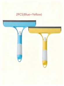 Limpiacristales 3 en 1 con botella de spray para limpieza de coche, ventanas y vidrio - Mango de plástico duradero, herramienta de limpieza multiusos para uso en el hogar y la oficina 1/2 piezas - Multicolor - Ver 12