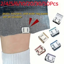 2/4/5/6/10/20/30/50Pcs Invisible Pant Leg Shortening Clips, Prevent Pant Hem Dragging, No-Sew Hidden Leg Closure Device, Anti-Drag Pant Leg Hem Clips - Multicolor - View 13