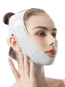 Sangle de levage du menton réutilisable en forme de V ajustable pour la réduction du double menton, le modelage de la mâchoire et le raffermissement de la peau - Multicolore - Voir 4