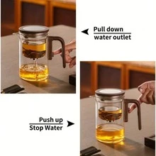 1pc New Magic Teapot, Small Waist Magnetic Glass Teapot With Automatic Separation, Borosilicate Infuser Teapot With Filter, Suitable For Loose Leaf Tea, Mysterious Design, Teaware - Multicolor - View 15