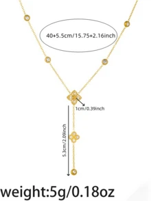 Camhanno 2件組耐用女款項鍊，不鏽鋼底材搭配18K鍍金，優異的抗刮損與耐磨性，優雅洗鍊色澤，適合注重品質且偏好長期佩戴的消費者 - 金色1 - 查看 3