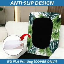1pc/2pcs/6pcs/8pcs Set Tropical Palm Leaf Digital Print Outdoor Sofa Cover (Cover Only, Sofa Not Included) Protects Sofa Furniture Home Decor Machine Washable Patio Cushion Cover With Elastic Band Closure, Outdoor Sofa Cushion Cover, Patio Sofa Cover, Patio Furniture Cover, Living Room Furniture Protector, Suitable For Garden, Park, Indoor And Outdoor Sofa Cushions, Sectional Sofa And Armchair - Multicolor - View 6