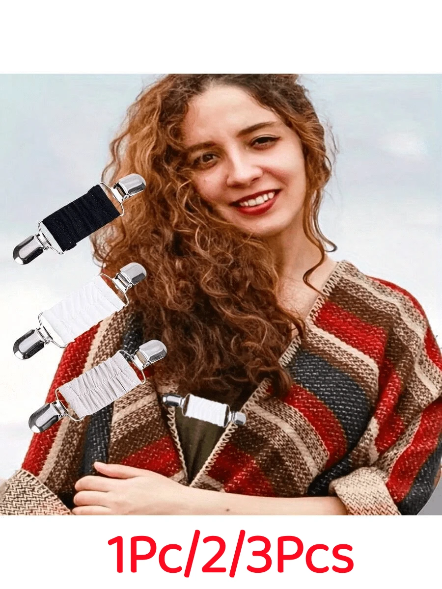 1件/2件/3件歐美復古女款毛衣夾，水鑽裝飾圍巾扣，防走光胸針，領口圍巾夾，合金配件 - 彩色 - 查看 1