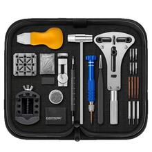 手錶維修工具組，包含錶帶拆卸器與後蓋開啟器，附收納盒，適用於手錶調整、電池更換與維修 - 黑色 - 查看 2