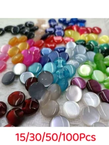 15/30/50/100Pcs Candy Color Shirt Buttons Sewing DIY Crafts, Random Color - Multicolor - View 12