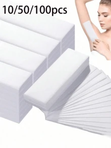 100/200片装女士面部脱毛蜡纸，适用于眉毛、唇部、身体、腿部和比基尼线，温和快速脱毛，不含蜡成分，芦荟香味 - 多色 - 查看 1