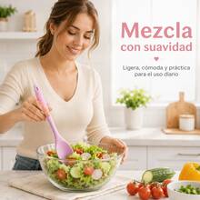 Silicone Salad Spoon, Flexible And Durable, Easy To Clean For Kitchen - View 4