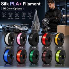 Silk PLA+ 3D Printer Filament 1.75mm, 1236g Large Spool, Glossy Silk Finish PLA Plus Filament, Smooth Feeding, Neatly Wound, Low Warping, Compatible With Most FDM 3D Printers For Models, Prototypes, DIY Projects & Desk Decor - View 4