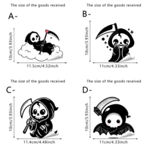1/4 miếng nhãn dán Halloween hình đầu lâu cho bình nhiên liệu, laptop, xe máy, cửa sau ô tô, cản xe ô tô - Hình dán đầu lâu - Xem 13