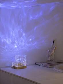 1pc [Desktop Decorative Lamp] Water Ripple Atmosphere Night Light, USB Powered Multi-Color Lighting Effects, Suitable For Children's Room, Living Room, Home Decor, Holiday Atmosphere Decoration - Multicolor - View 8