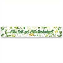 1 Stück, festliches mintfarbenes Hochzeitsbanner aus Polyester, für 12,5 Hochzeitsjubiläen, Größe: 300cm*50cm/118in*19,6in, geeignet für Terrassen, Gärten, Zäune, Balkone und Partydekorationen. - Übersicht 4