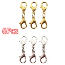 WGRXIRANYKM 6Pcs Double Lobster Clasp Necklace Bracelet Connectors Jewelry Making Supplies Large Lobster Clasp Beaded Necklace Bracelet Clasp DIY Accessories - Double-headed Lobster Clasp Short - View 14