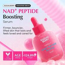 NAD+ Peptide Boosting Smoothie Serum – Anti-Aging Korean Skin Care With 5 Ceramides & Vegan Collagen, Hydrating Antioxidant Serum For Firmness, Wrinkles & Radiant Glow (1.01oz / 30ml) - 粉色 - 查看 2