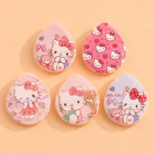Set de esponjas de maquillaje MINISO Sanrio Hello Kitty, esponja cosmética linda y suave para una base impecable, regalo perfecto de regreso a la escuela para la rutina de maquillaje diaria, herramienta de belleza esencial para la habitación del dormitorio - Multicolor - Ver 1