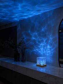 1pc [Desktop Decorative Lamp] Water Ripple Atmosphere Night Light, USB Powered Multi-Color Lighting Effects, Suitable For Children's Room, Living Room, Home Decor, Holiday Atmosphere Decoration - Multicolor - View 7