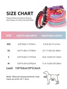 Sparkling Rhinestone Pet Collar, Non-Chafing Dog Leash, Single Row Rhinestone Decorated PU Dog Collar, Adjustable Size, Suitable For Small To Medium And Young Dogs, Leash With Widened Handle To Disperse Pulling Force, Soft And Comfortable Non-Chafing - Black - View 7
