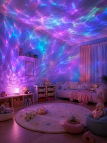 1pc [Room Decor Light] Water Ripple Wave Projection Night Light, Suitable For Bedroom, Dorm, Children's Room, Holiday Atmosphere Decoration, Gift Occasions - Multicolor - View 10