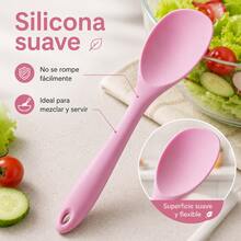 Silicone Salad Spoon, Flexible And Durable, Easy To Clean For Kitchen - View 2