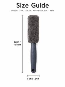 Cepillo de limpieza de ruedas y neumáticos de coche con cerdas suaves de microfibra que no dañan la pintura; una herramienta de limpieza profunda para grietas y áreas difíciles de alcanzar. - A - Ver 4
