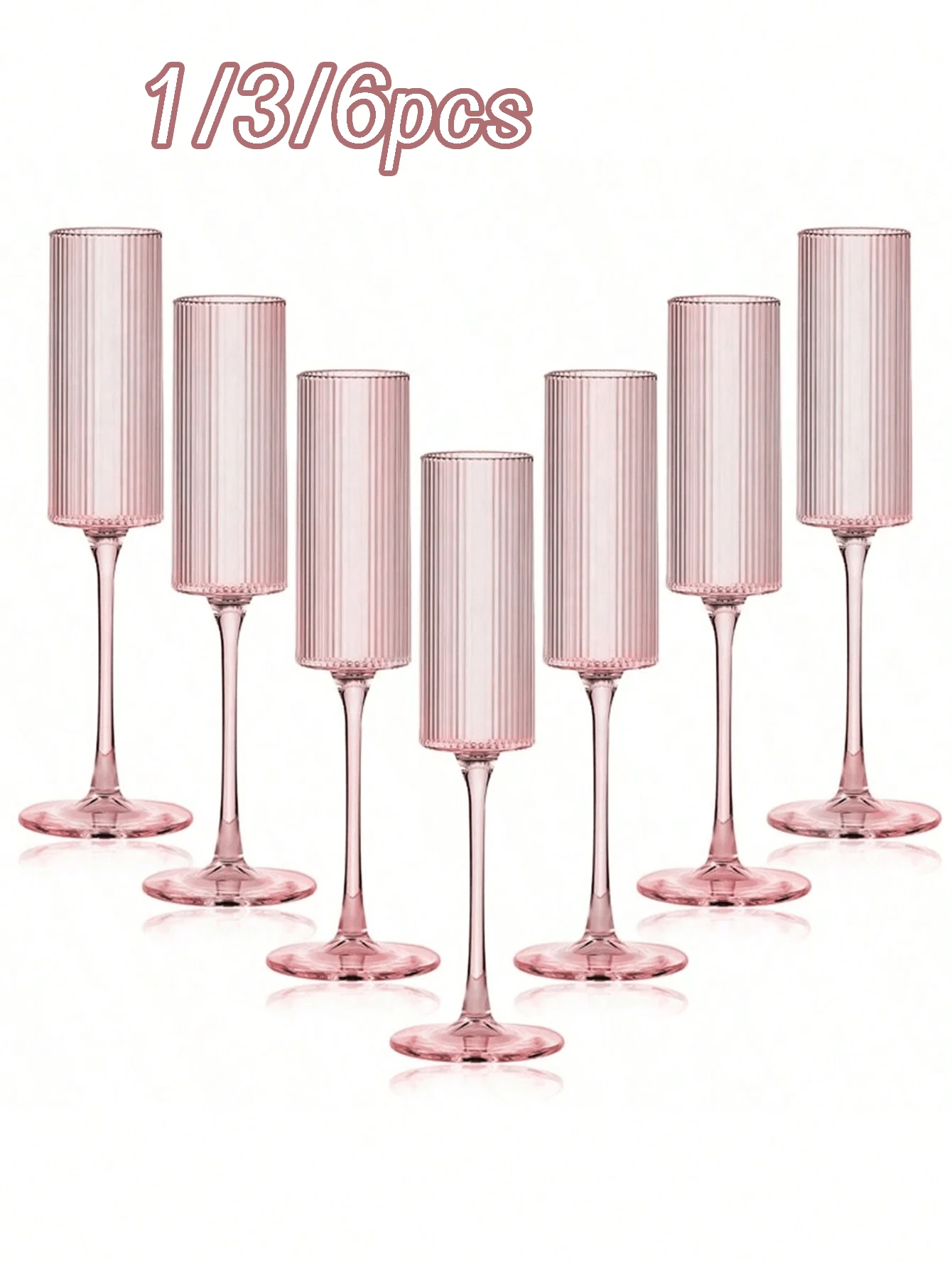 1/3/6pcs 5.5oz Unbreakable Plastic Champagne Flutes, Reusable Champagne Toasting Cups, Modern Elegant Style For Wedding Party Anniversary Christmas Birthday Valentine's Day Gift, Outdoor Camping Use, Father's Day Gift - Multicolor - View 1