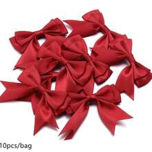 10pcs/Pack Double Layer Polyester Ribbon Bows, Ins Style Hair Accessories, Gift Wrapping Material, Suitable For Wedding Invitations, Wreaths, DIY Crafts, Christmas Decorations, DIY Home Decor, Wedding Parties And Valentine's Day Gift Wrapping - Bow - View 14