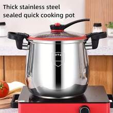 Premium Stainless Steel Non Stick Cooking Pot Large Capacity Stew And Soup Pot With Safety Lid Compatible With Induction And Gas Stoves - View 7
