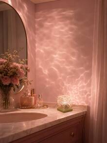 1pc [Desktop Decorative Lamp] Water Ripple Atmosphere Night Light, USB Powered Multi-Color Lighting Effects, Suitable For Children's Room, Living Room, Home Decor, Holiday Atmosphere Decoration - Multicolor - View 3