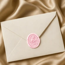 20pcs 3D Embossed Frame Pattern Self-Adhesive Wax Seal Stickers, Suitable For Gifts, Wedding Invitation Envelopes - Pink - Flower - Pink - View 7