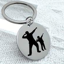 Stainless Steel Pendant Keychain, Multiple Styles Available, Creative Father's Day Gift, Also Compatible With Different Pet Collar Styles As Collar Accessories, Create Personalized Tags - Multicolor - View 6
