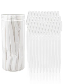 60/30/12/6/3/1 Piece Set White Eyebrow Razor Kit, Eyebrow Trimmer And Razor, Callus Remover And Body Hair Removal Tool, Face And Eyebrow Razor Set With Long Handle Blades And Protective Cover, Women Grooming Tools For Daily Use Or Travel, Affordable Price, Christmas Gift, Cosmetic Tools, Great Value Gift, Women Gift, Christmas Present - White - View 2