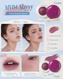 Fwee 1pc 5g Mauve Brown Blurry Pudding Pot, Soft Matte Lip And Cheek Cream Blush For Women Moody Makeup Face Makeup - #MV04 Slayyy - View 8