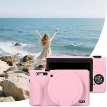 [2+1pc]Protective Case + Screen Protector Set For Powershot G7X Mark III Digital Camera, G7X 3 Camera Silicone Protective Case (Pink/Rose Red/Black/Off-White), Scratch-Resistant Slim Fit Soft Skin, G7X Mark 3 Accessories With Detachable Lens Cover, 2pcs Tempered Glass Screen Protectors High Definition Transparent, 9H Hardness Scratch-Resistant. Set Includes: 1pc Silicone Protective Case + 2pcs LCD Screen Protectors - View 9