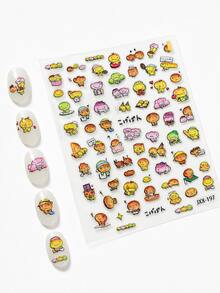 1pc Kogepan Sticker, Design Waterproof Nail Sticker DIY Nail Decor For Phone Case, Tablet Case And More - Multicolor - View 4