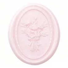 25张3D立体压纹花束自粘蜡封贴纸，适用于礼品、婚礼请柬信封封口 - 浅粉色 - Bouquet-淺粉 - 查看 7