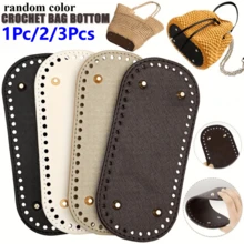 1Pc/2/3Pcs Riveted PU Basket Base, Suitable For Crochet DIY Handbags, Shoulder Bags, Crossbody Bags - Round Bottom With Holes, Easy To Weave - No Lining, Solid Color, Painted Edges, Designed For Handicrafts, No Closure Accessories. - Multicolor - View 13