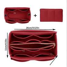1pc Extra Large/Large/Medium/Small Multi-Functional Large Capacity Felt Fabric Inner Bag, Large Capacity Cosmetic Bag, Felt Bag, Medium Bag, Detachable Minimalist Storage Organizer - Burgundy - View 16