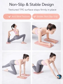 2PCS TPE Non-Slip Knee & Elbow Pads For Home Fitness, Yoga Knee Cushion, Plank Support Mat, Push-Up Protection Pad, Floor Workout Comfort Pads, Lightweight Exercise Accessories - Multicolor - View 4