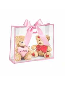 1/5/10 chiếc Túi quà trong suốt, Chất liệu nhựa có ruy băng, Quai xách rỗng, Thích hợp làm Túi lưu niệm, Tiệc sinh nhật, Tốt nghiệp, Đám cưới, Quà tặng giáo viên, Quà tặng Ngày của Mẹ, Quà tặng ngày lễ, Nhiều màu sắc có sẵn - túi quà - Xem 4